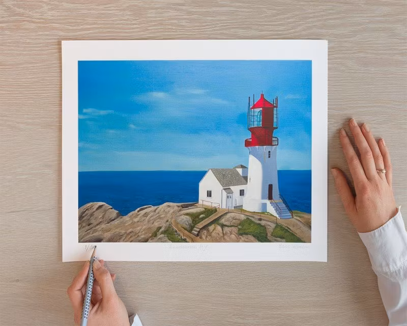 Nytt oljemaleri og giclee print i galleriet