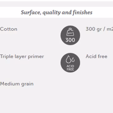 Cotton canvas panel 3mm 40x50