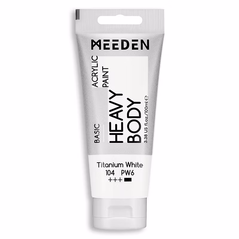 MEEDEN akryl heavy body 100ml – 104 Titanium White