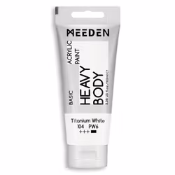MEEDEN akryl heavy body 100ml – 104 Titanium White