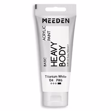 MEEDEN akryl heavy body 100ml – 104 Titanium White