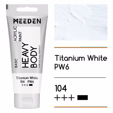 MEEDEN akryl heavy body 100ml – 104 Titanium White