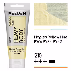 MEEDEN akryl heavy body 100ml – 210 Naples Yellow Hue