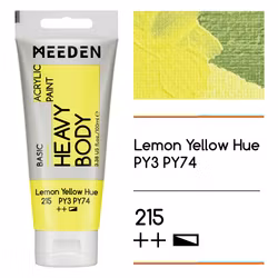 MEEDEN akryl heavy body 100ml – 215 Lemon Yellow Hue