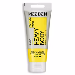 MEEDEN akryl heavy body 100ml – 227 Yellow Middle