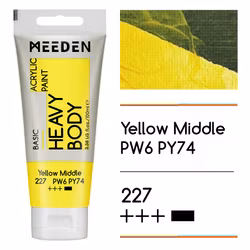 MEEDEN akryl heavy body 100ml – 227 Yellow Middle