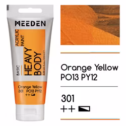 MEEDEN akryl heavy body 100ml – 301 Orange Yellow