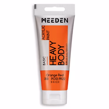 MEEDEN akryl heavy body 100ml – 313 Orange Red