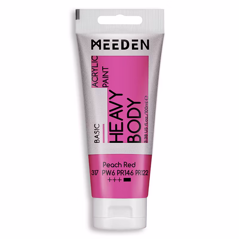 MEEDEN akryl heavy body 100ml – 317 Peach Red