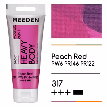 MEEDEN akryl heavy body 100ml – 317 Peach Red