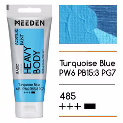 MEEDEN akryl heavy body 100ml – 485 Turquoise Blue