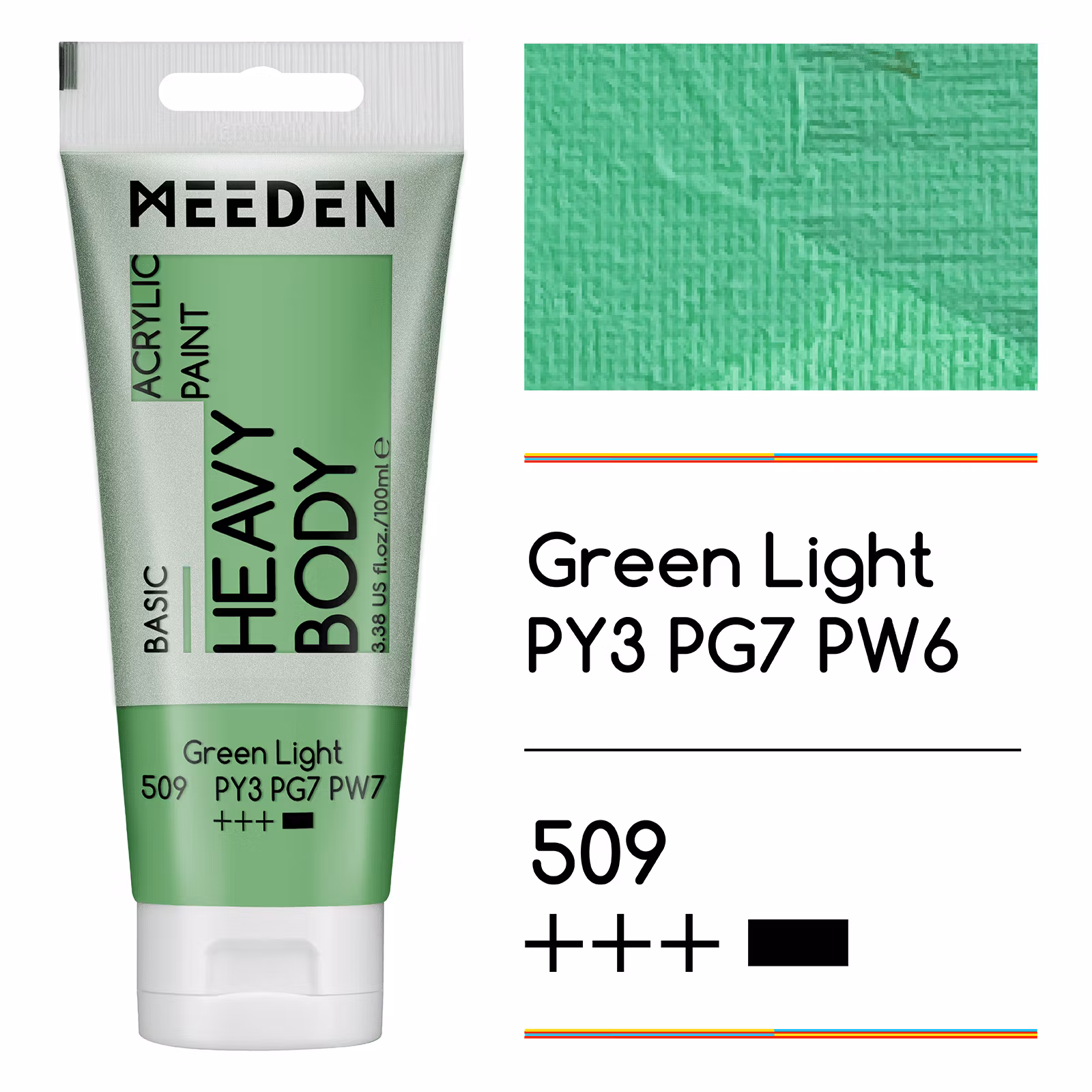 MEEDEN akryl heavy body 100ml – 509 Green Light