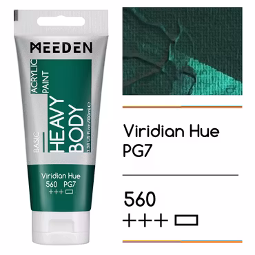 MEEDEN akryl heavy body 100ml – 560 Viridian Hue