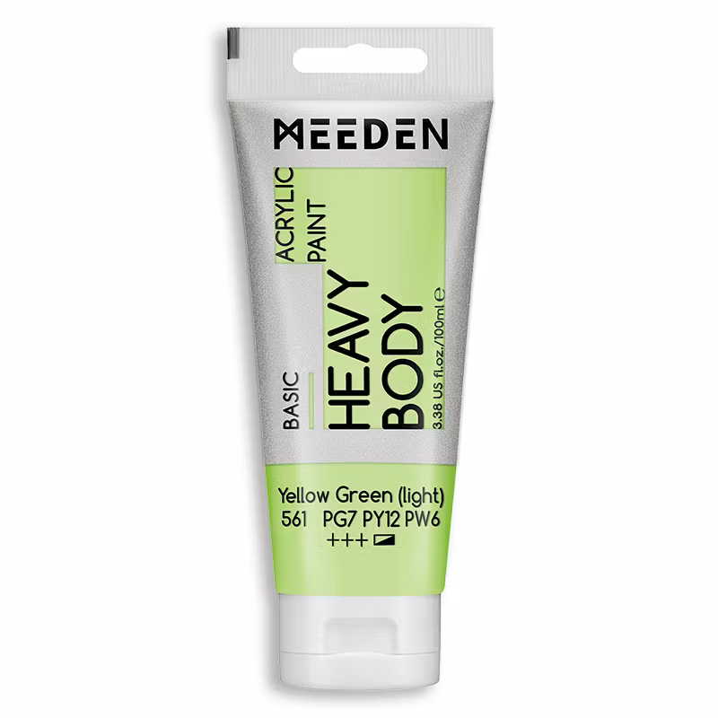 MEEDEN akryl heavy body 100ml – 561 Yellow Green Light