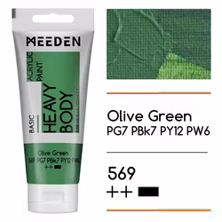 MEEDEN akryl heavy body 100ml – 569 Olive green