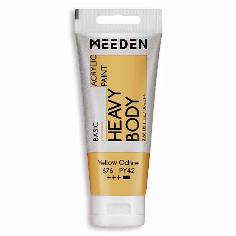 MEEDEN akryl heavy body 100ml – 676 Yellow Ochre