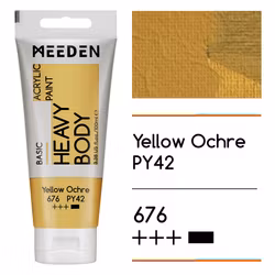 MEEDEN akryl heavy body 100ml – 676 Yellow Ochre