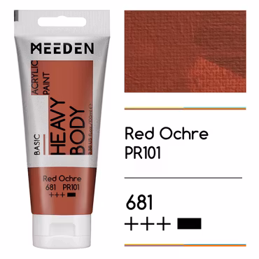 MEEDEN akryl heavy body 100ml – 681 Red Ochre
