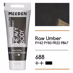 MEEDEN akryl heavy body 100ml – 688 Raw Umber