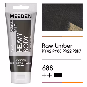 MEEDEN akryl heavy body 100ml – 688 Raw Umber
