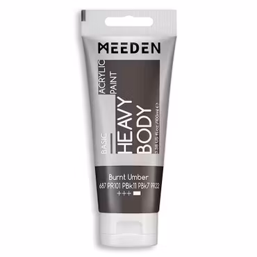 MEEDEN akryl heavy body 100ml – 687 Burnt Umber