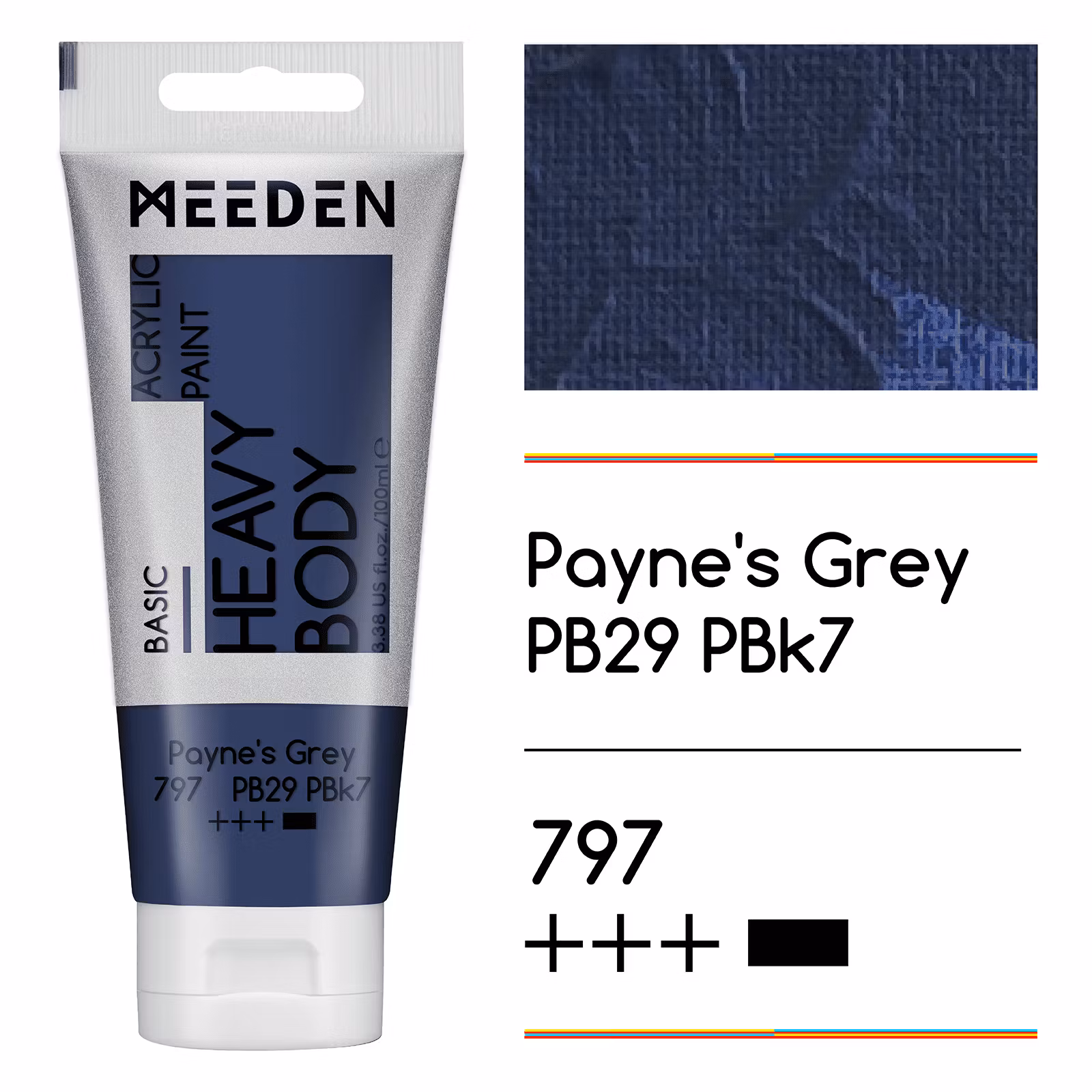 MEEDEN akryl heavy body 100ml – 797 Paynes Grey