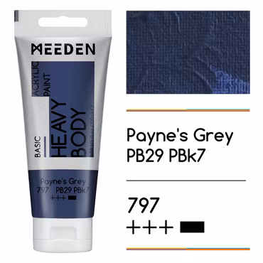 MEEDEN akryl heavy body 100ml – 797 Paynes Grey