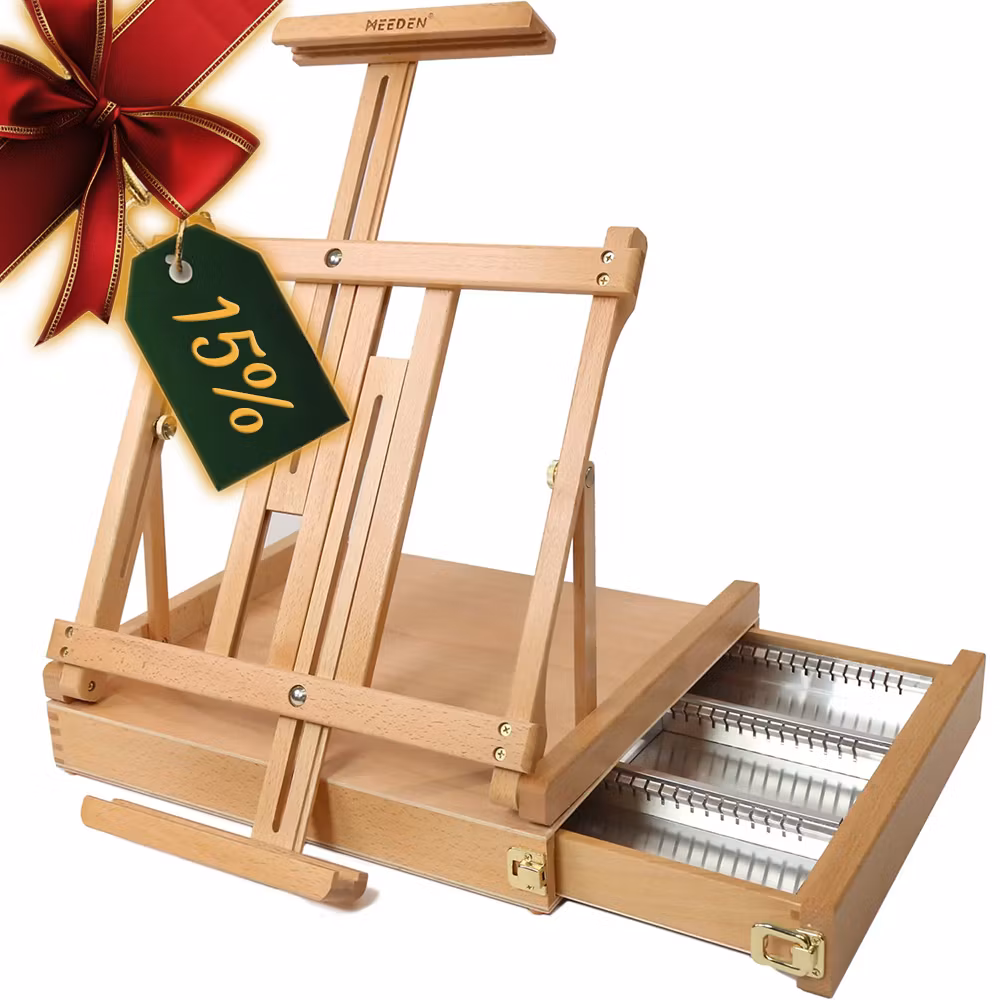 MEEDEN bordstaffeli med skuff