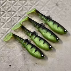 GigabiteV2 Green UV Tiger 10cm - 4pcs