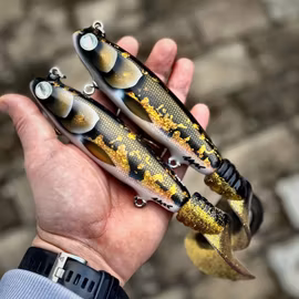 Gigatail JR  UV Walleye 31cm - (slow sink)