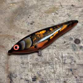 Gigajerk Jr - Copper Motoroil Burbot 17,5cm (sink)