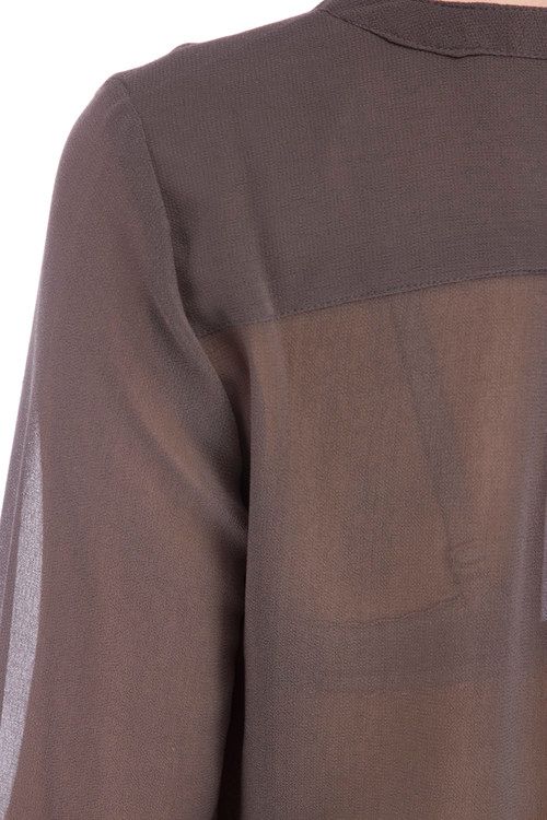 Kaffe Tamara Chiffongblus i beige eller brun