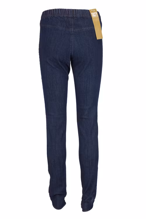 Tasty stretch jeansleggins, washed blå eller svart denim