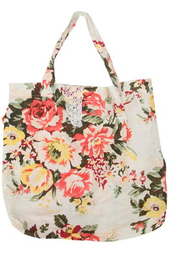 Ewa i Walla kasse beige, med blomtryck