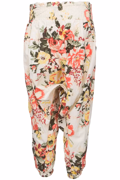 Ewa i Walla blommig byxa beige botten 11270