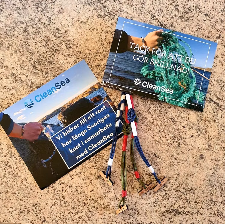 CleanSea armband av återbrukat skräp från havet