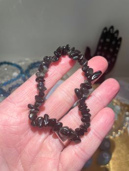 Svart Obsidian armband