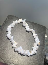 Blå Kalcedon armband