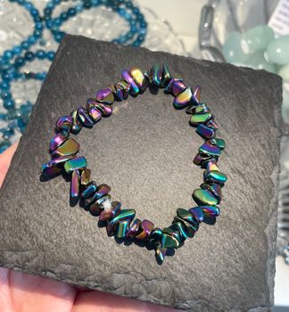 Hematit armband pläterad
