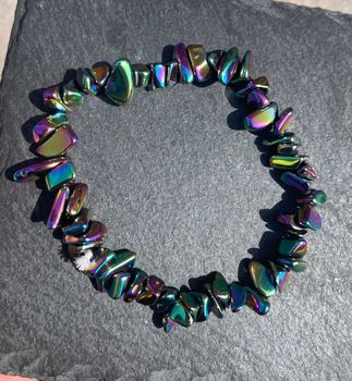 Hematit armband pläterad