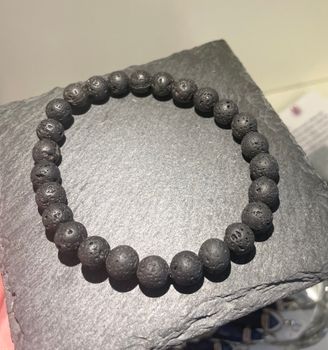 Lavasten/Basalt armband
