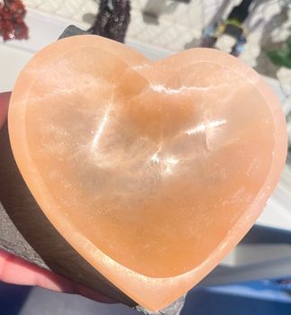 Skål Hjärtformad Orange Selenit