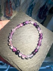 Armband 6mm Regnbågsfluorit