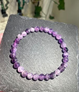 ChevronAmetist 6mm Armband