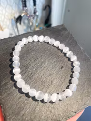 Selenit armband 4mm