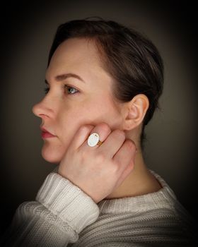 Ring, granitmönstrad