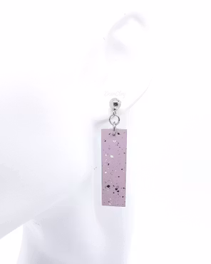 Örhängen, granitimitation, terrazzo, lila