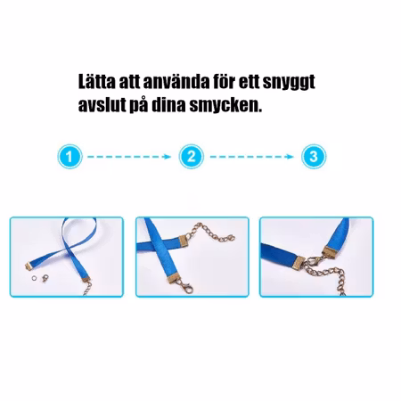 Bandavslut av järn, silver, 16mm (10st)