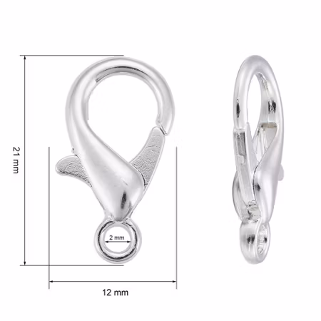 Stora Klolås, 21mm, zink, gunmetal (10st)