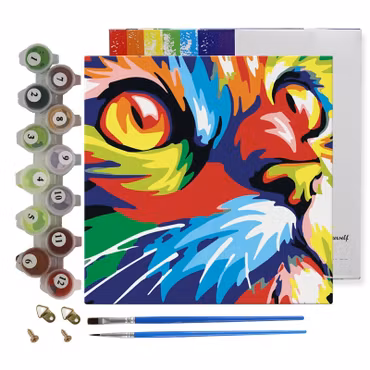 Painting by number för nybörjare, 20x20cm, tukan